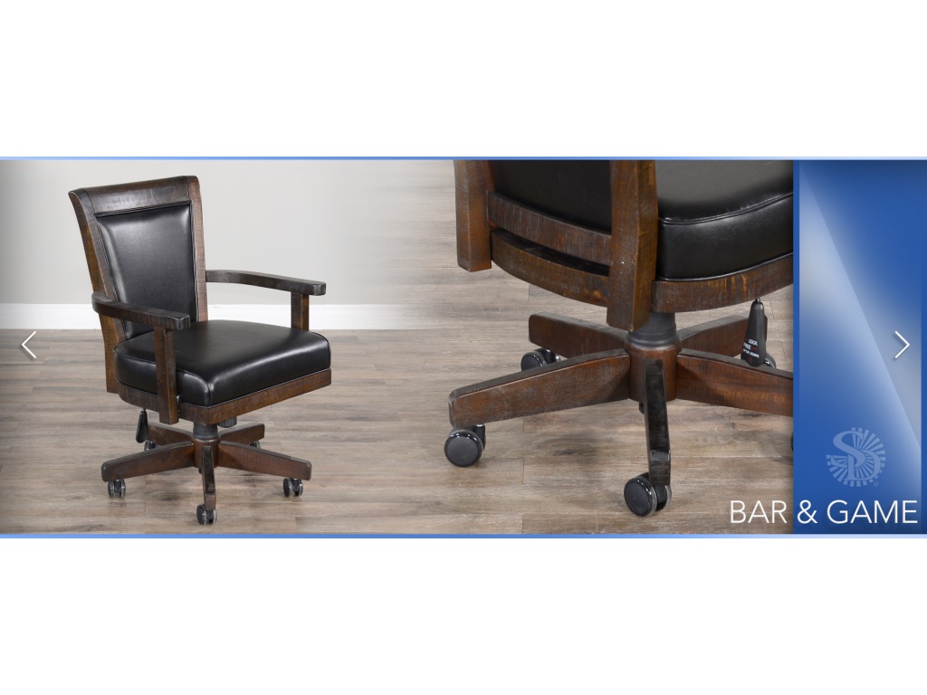 Homestead Game Chair w/ Casters, Cushion Seat & Back - image 6