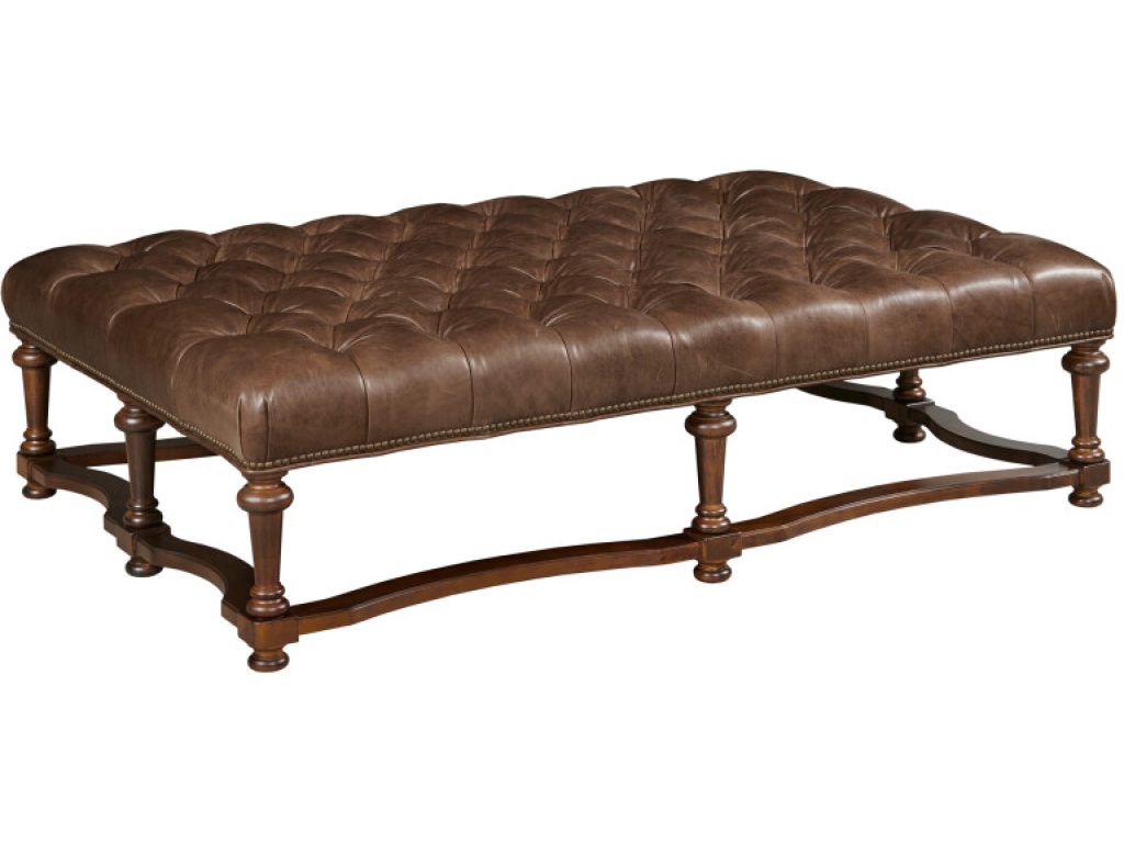 Delaney Cocktail Ottoman - Leather - main image