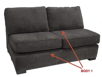 Armless Loveseat