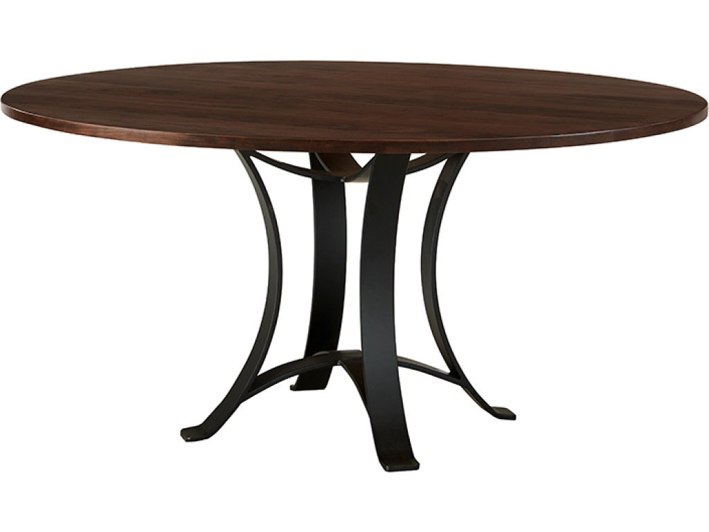 60 Inch Round Table  W/ Metal Base - image 1