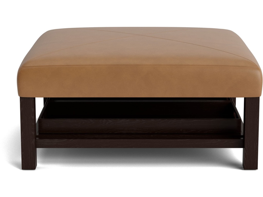 Lori Leather Ottoman with Trays - image 2