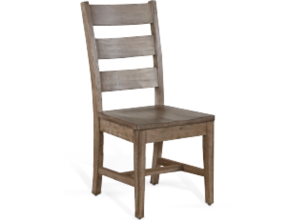 Ladderback Chair w/ Stretchers Wood Seat - main image