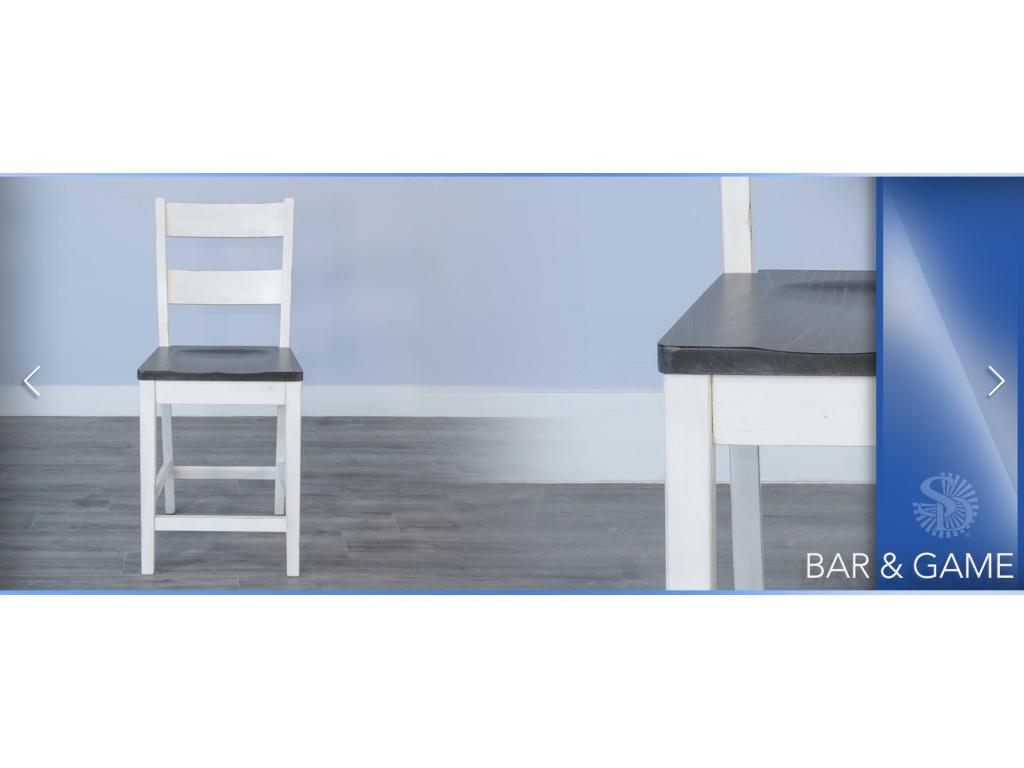 30"H Ladderback Barstool Wood Seat - image 1