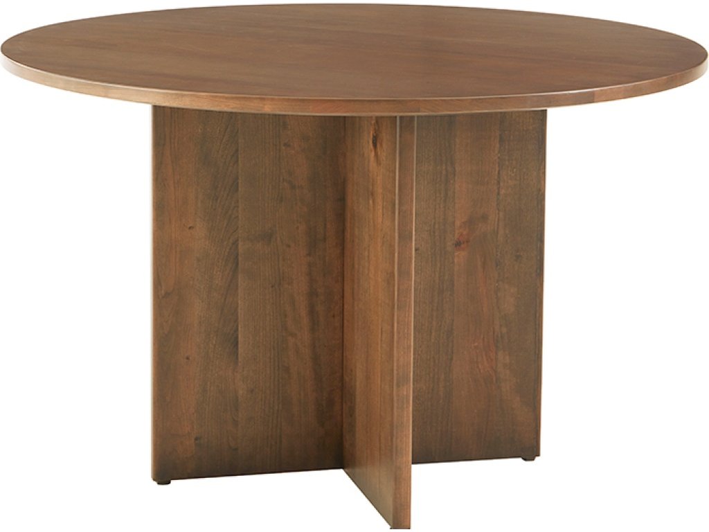 48 Inch Round Table  W/ Wood Base - image 5