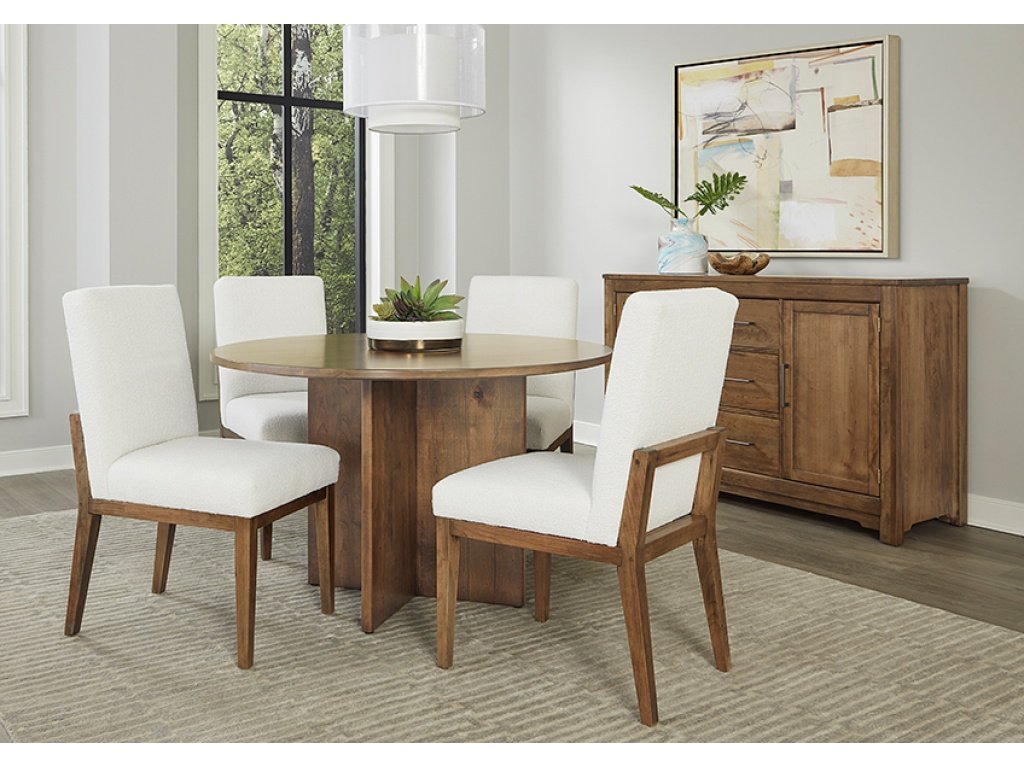 48 Inch Round Table  W/ Wood Base - image 4