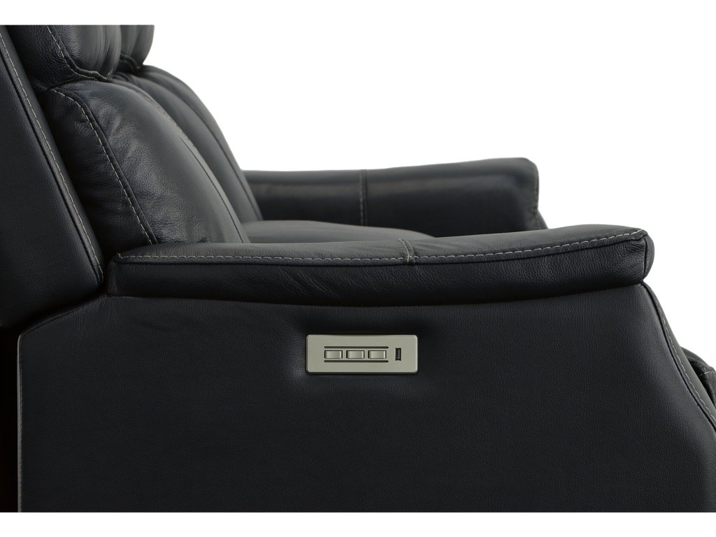 Easton Ocean Leather Power Reclining Loveseat with Console, Power Headrests & Lumbar - image 5