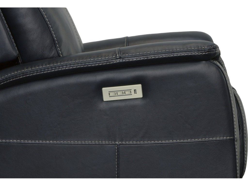 View Ocean Leather Power Swivel Recliner with Power Headrest - image 6