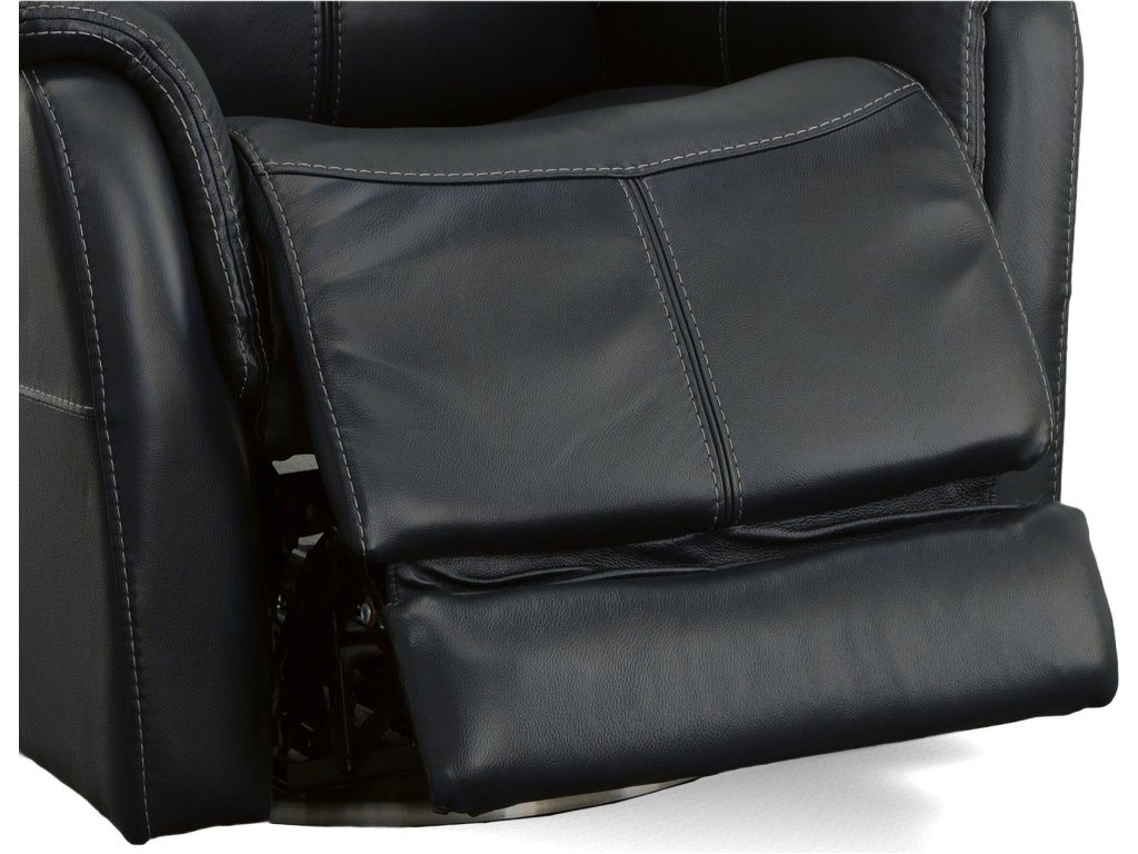View Ocean Leather Power Swivel Recliner with Power Headrest - image 7