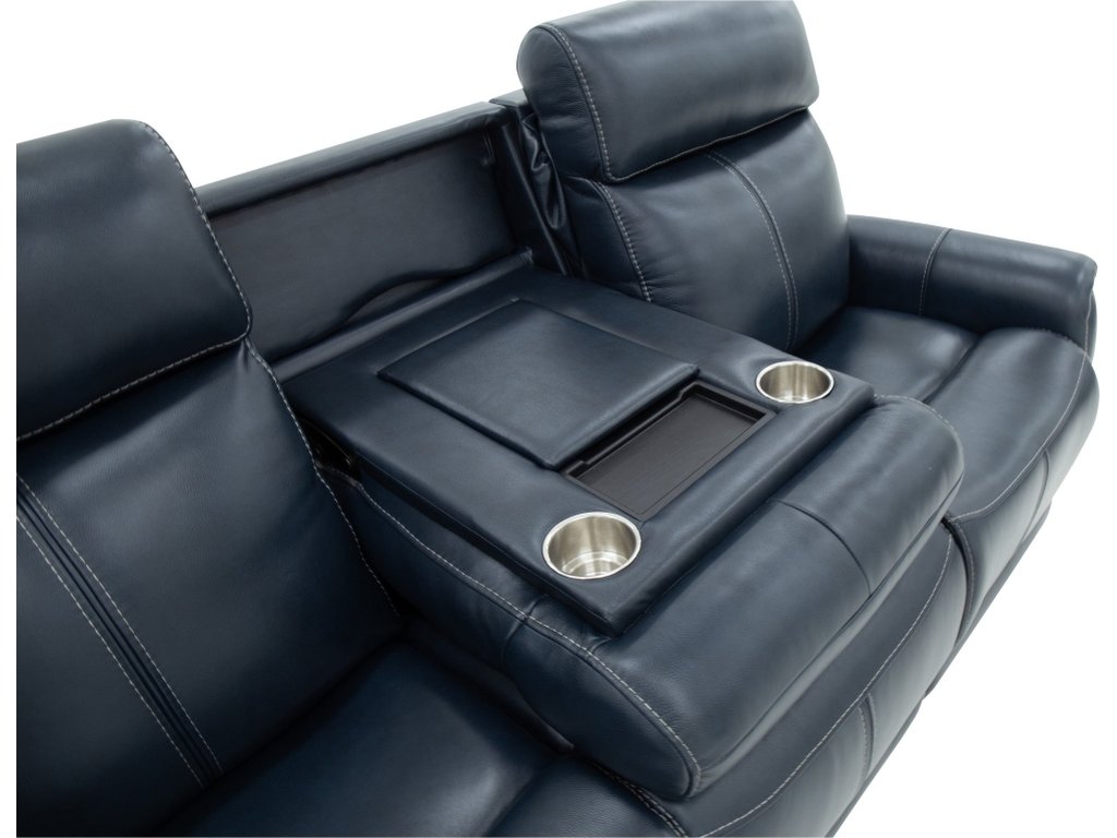 View Leather Power Reclining Sofa with Console, Power Headests & Lumbar - image 8