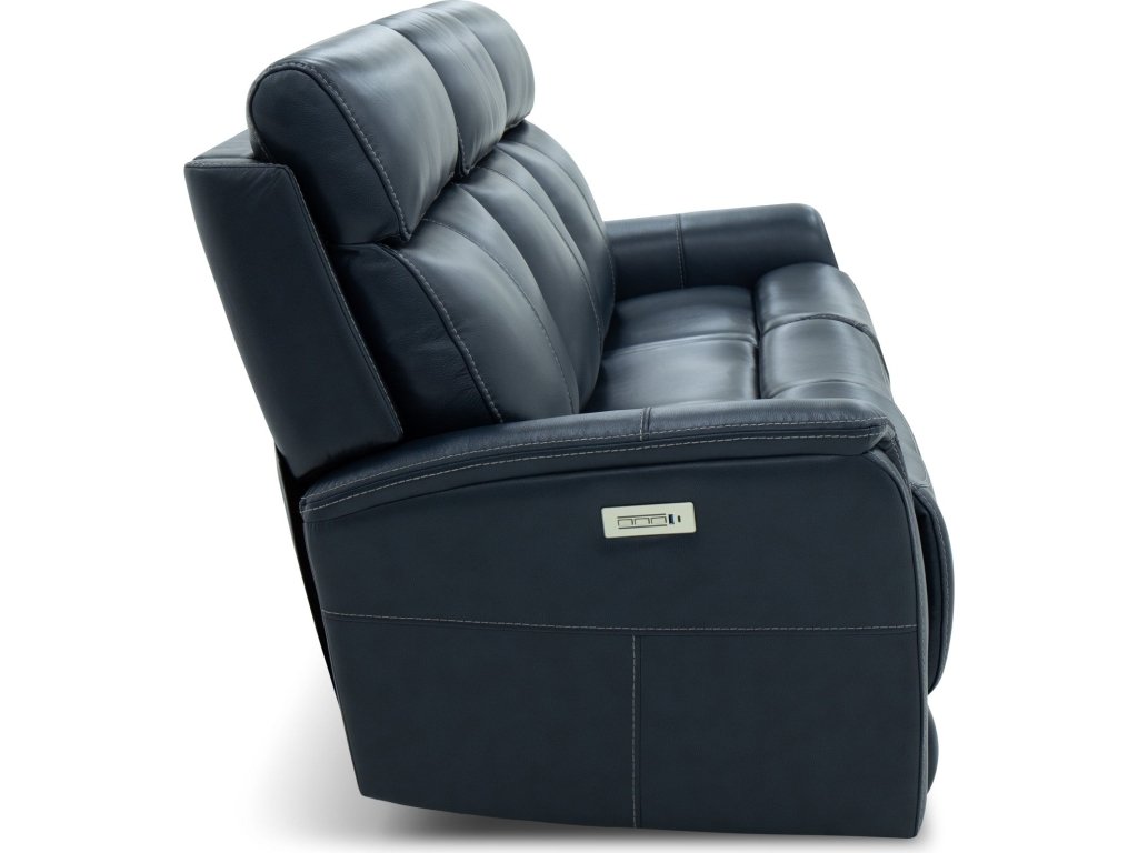 View Leather Power Reclining Loveseat with Console, Power Headrests & Lumbar - image 3