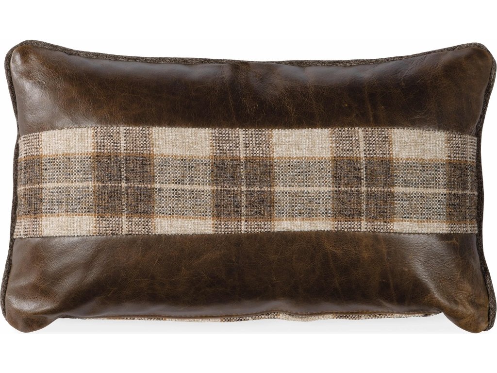 12in X 20in Rectangle Pillow With Welt - LeatherFabric Combo - main image
