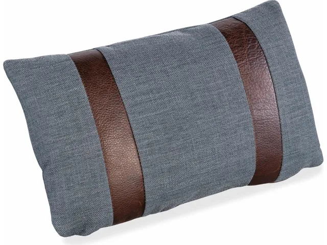 12in X 20in Rectangle Pillow NO Welt - FabricLeather Combo