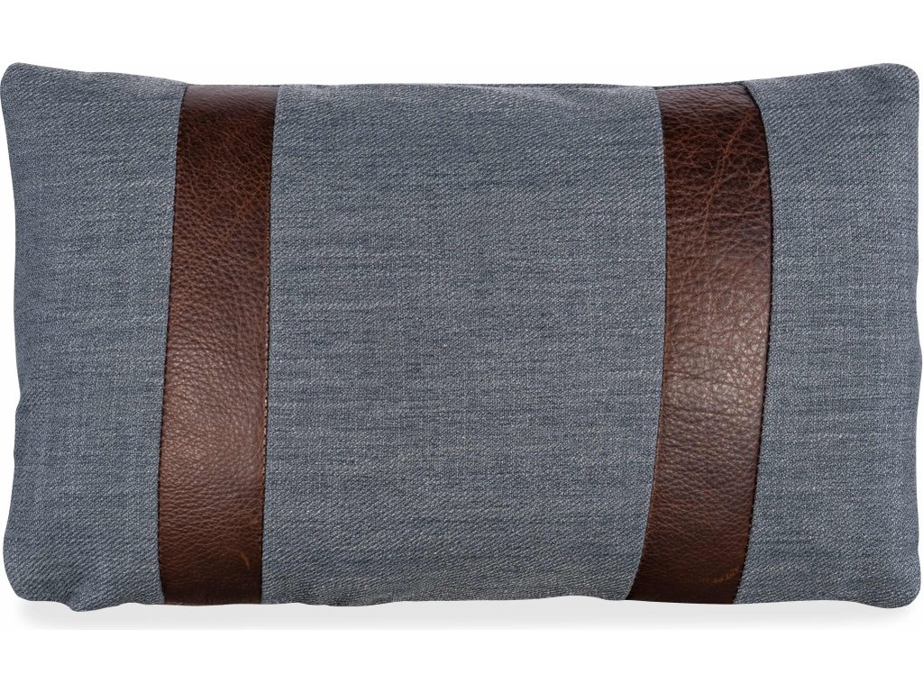 12in X 20in Rectangle Pillow NO Welt - FabricLeather Combo - image 1