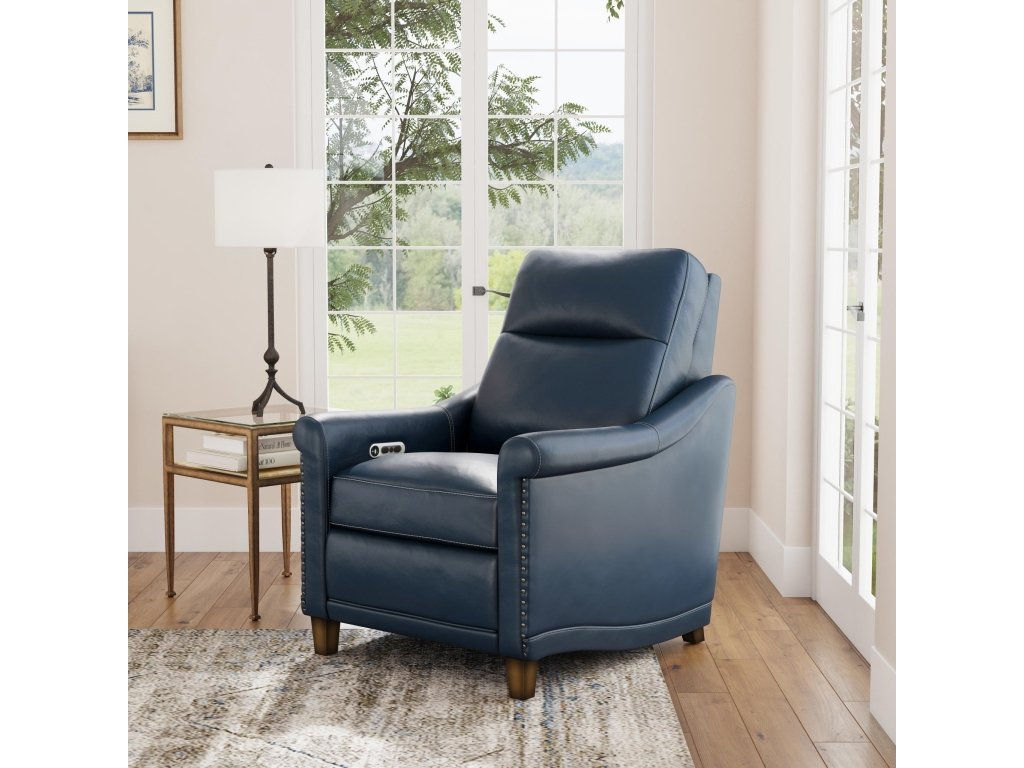 Elizabeth Sea Leather Power Recliner with Power Headrest - image 1