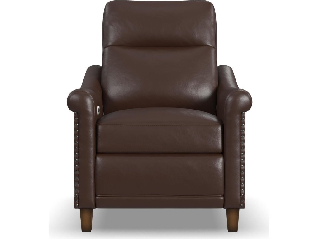 Elizabeth Brunette Leather Power Recliner with Power Headrest - image 2