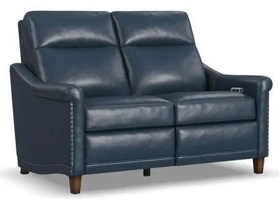 Elizabeth Sea Leather Power Recliner with Power Headrest
