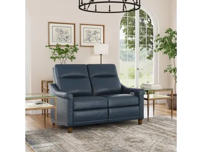 Elizabeth Sea Leather Power Recliner with Power Headrest