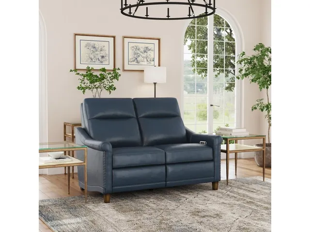 Elizabeth Sea Leather Power Recliner with Power Headrest