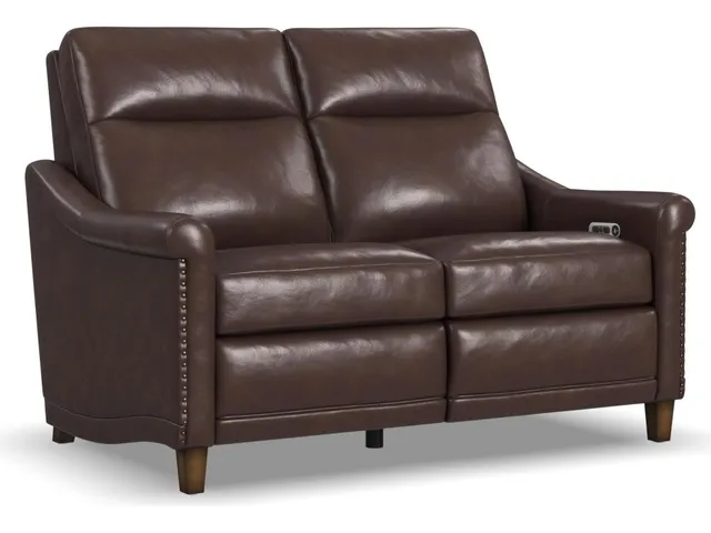 Elizabeth Brunette Leather Power Recliner with Power Headrest