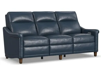 Elizabeth Sea Leather Power Recliner with Power Headrest