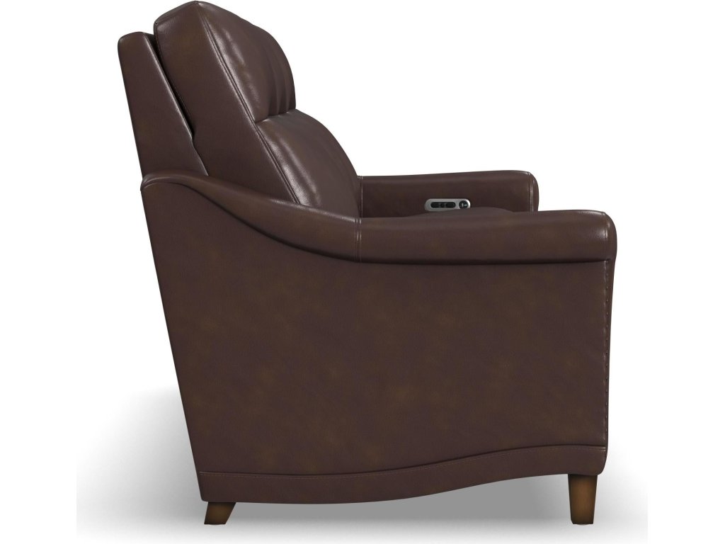 Elizabeth Brunette Leather Power Recliner with Power Headrest - image 3