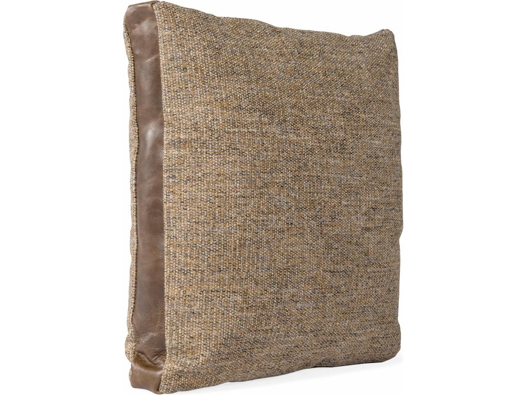 20in Square Pillow - Bordered No Welt - LeatherFabric Combo - image 1