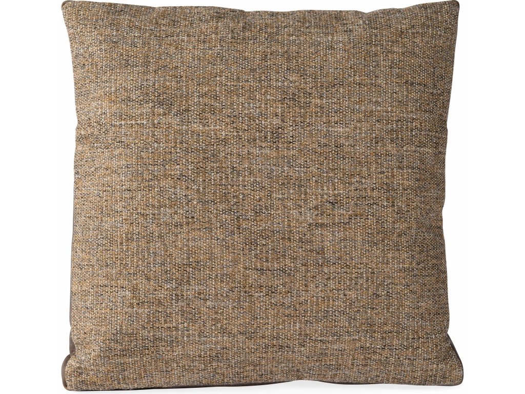 20in Square Pillow - Bordered No Welt - LeatherFabric Combo - main image