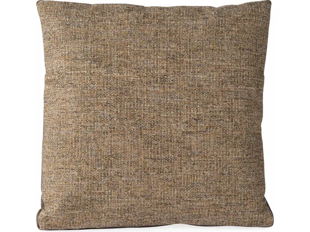 20in Square Pillow - Bordered No Welt - LeatherFabric Combo