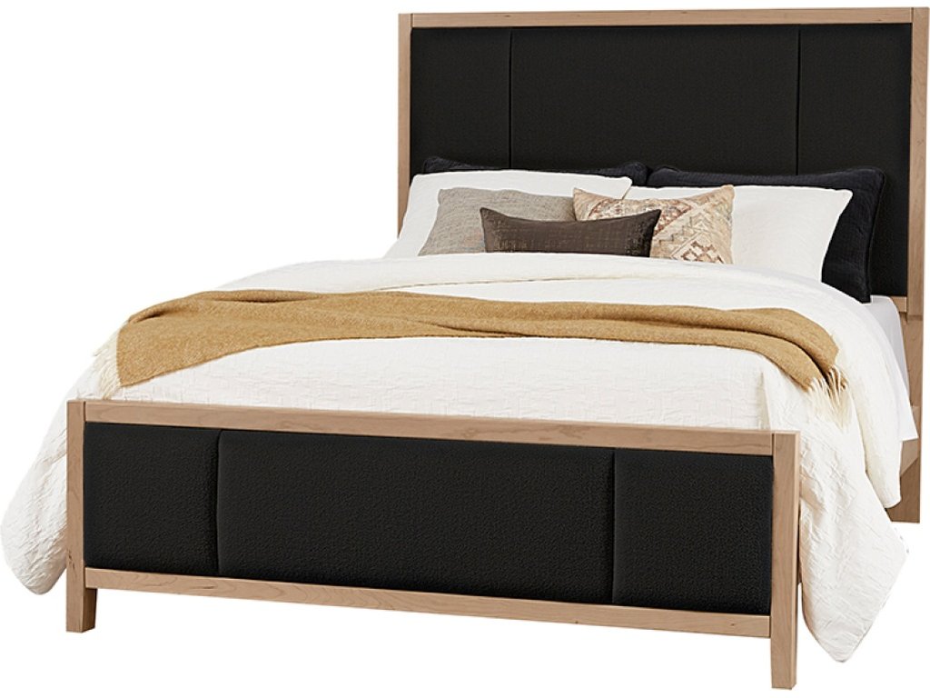 Upholstered Bed-Black Fab - main image