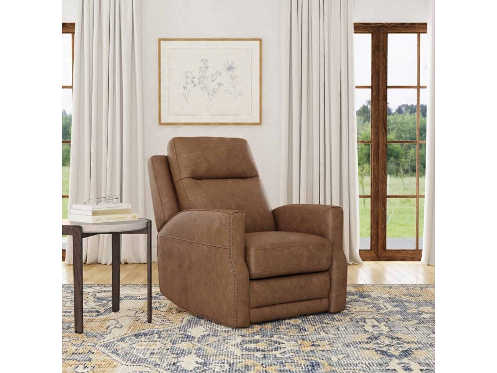 Maxwell Cedar Leather Power Gliding Recliner with Power Headrest and Lumbar - image 1