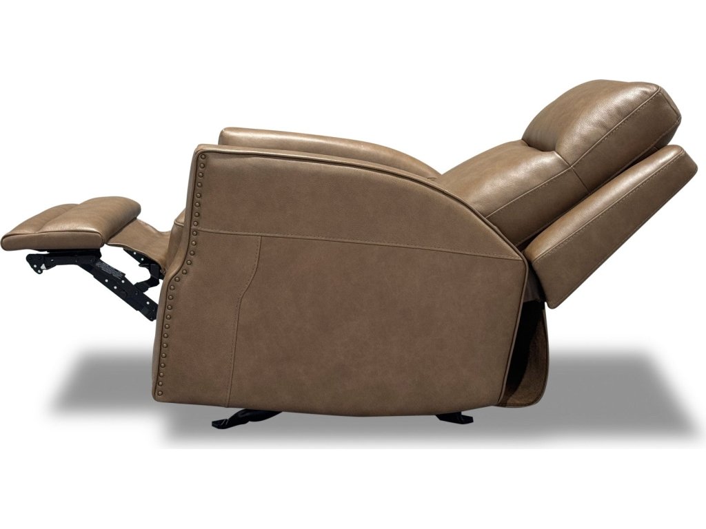 Maxwell Cedar Leather Power Gliding Recliner with Power Headrest and Lumbar - image 6