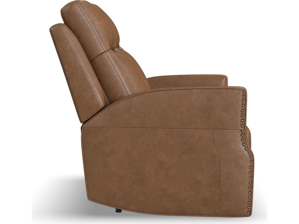 Maxwell Cedar Leather Power Reclining Loveseat with Power Headrests and Lumbar - image 3
