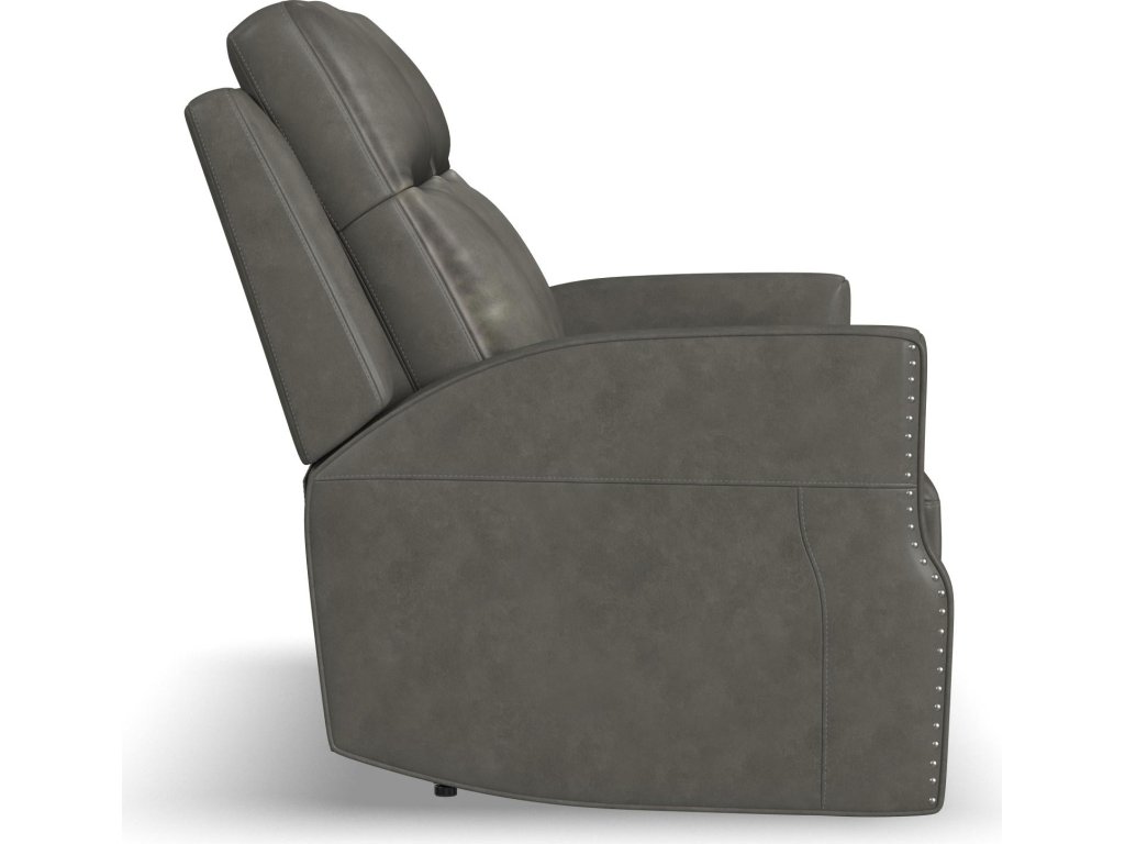 Maxwell Cinder Leather Power Reclining Loveseat with Power Headrests and Lumbar - image 3
