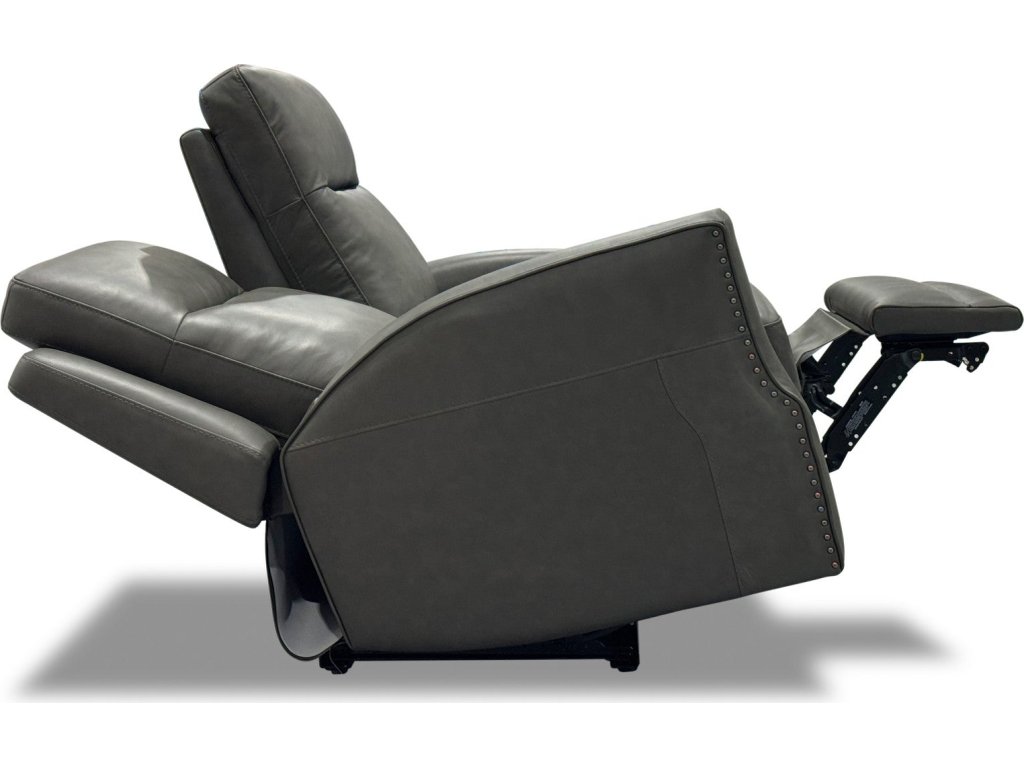 Maxwell Cinder Leather Power Reclining Loveseat with Power Headrests and Lumbar - image 6