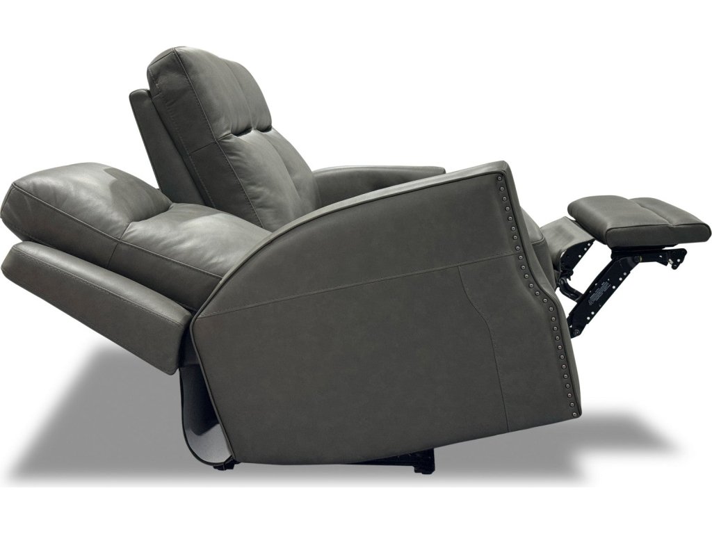 Maxwell Cinder Leather Power Reclining Sofa with Power Headrests and Lumbar - image 7