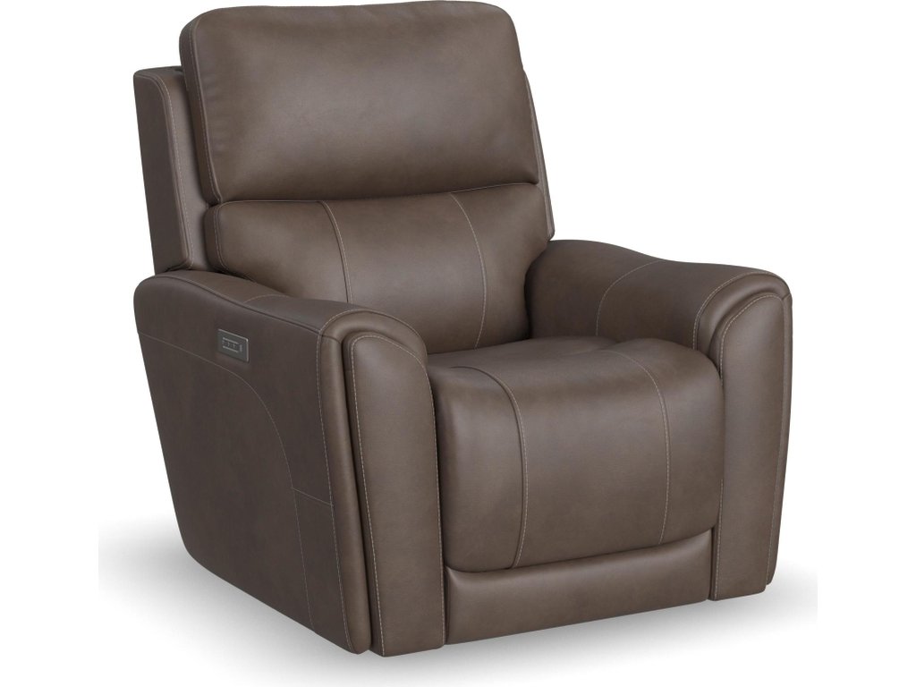 Carter Cappuccino Fabric Power Recliner with Power Headrest & Lumbar - main image