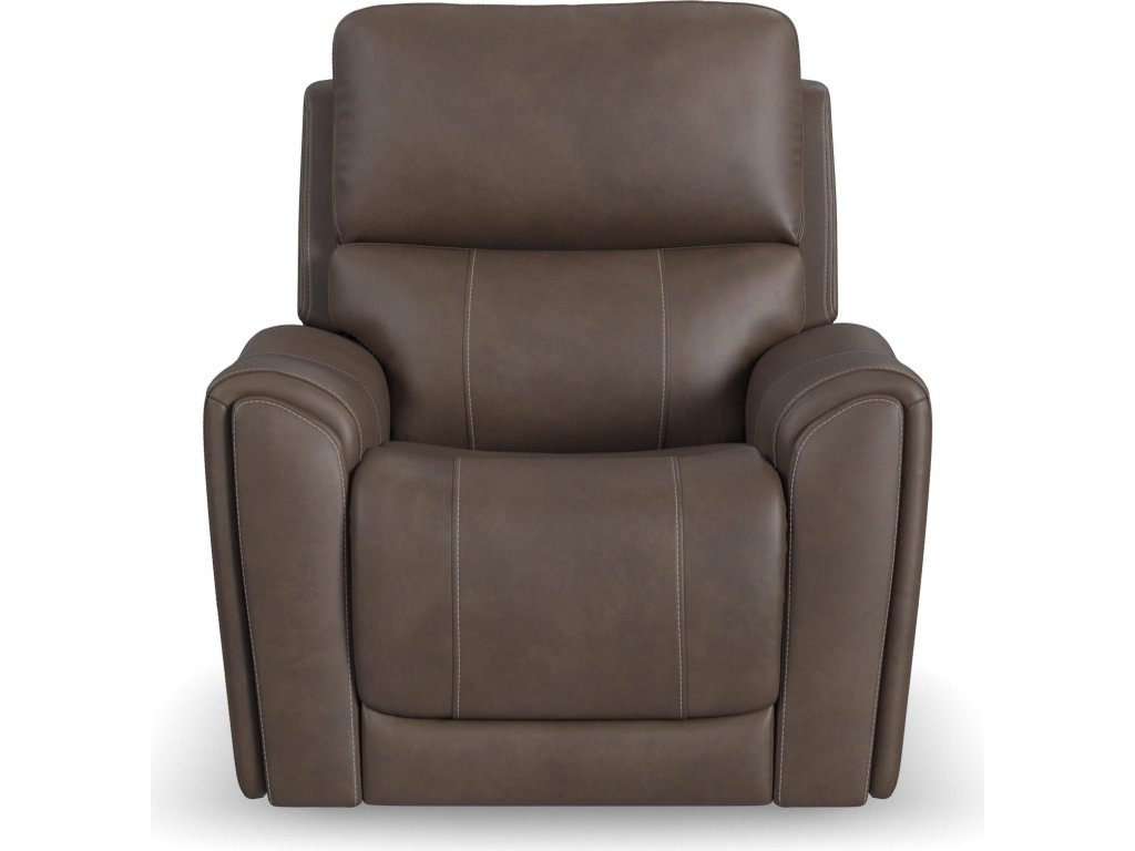 Carter Cappuccino Fabric Power Recliner with Power Headrest & Lumbar - image 2