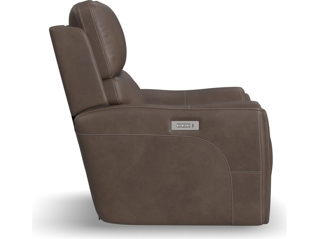 Carter Cappuccino Fabric Power Recliner with Power Headrest & Lumbar - image 3