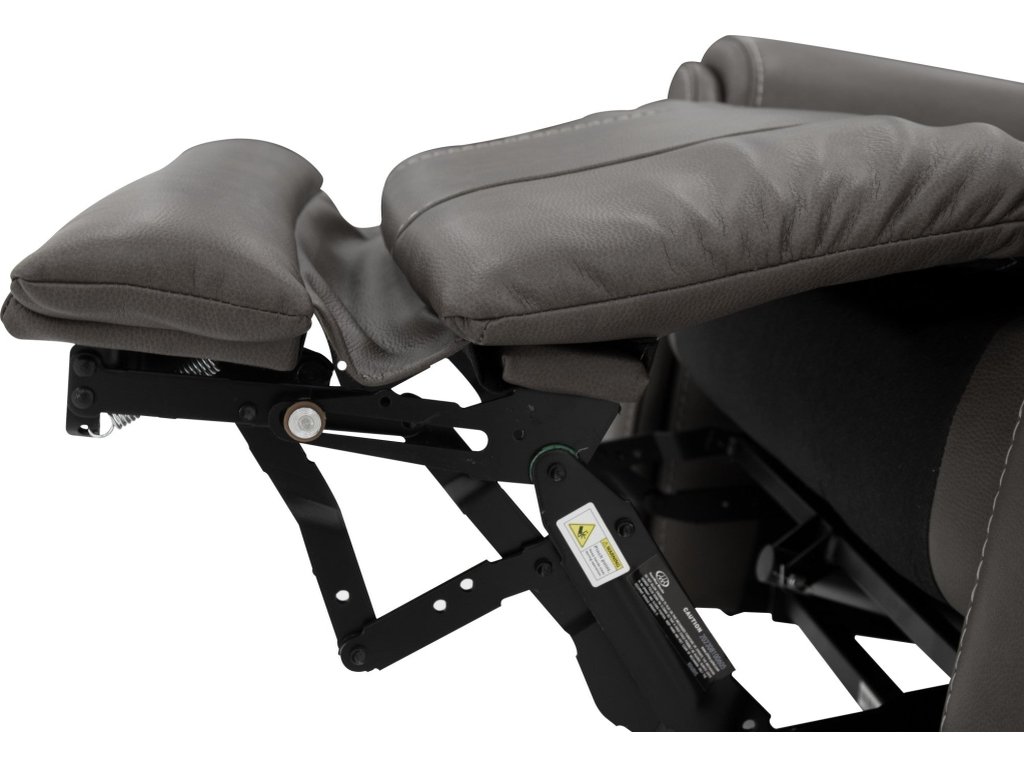 Carter Smoke Fabric Power Rocking Recliner with Power Headrest, Lumbar, Heat & Massage - image 10