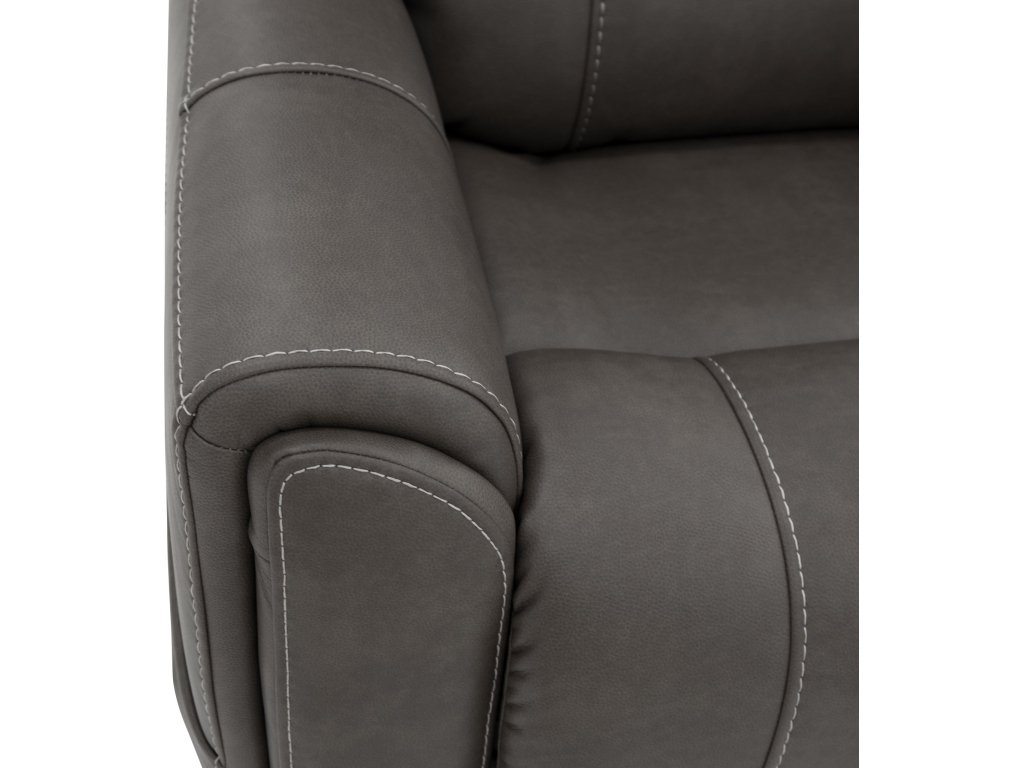 Carter Smoke Fabric Power Rocking Recliner with Power Headrest, Lumbar, Heat & Massage - image 11