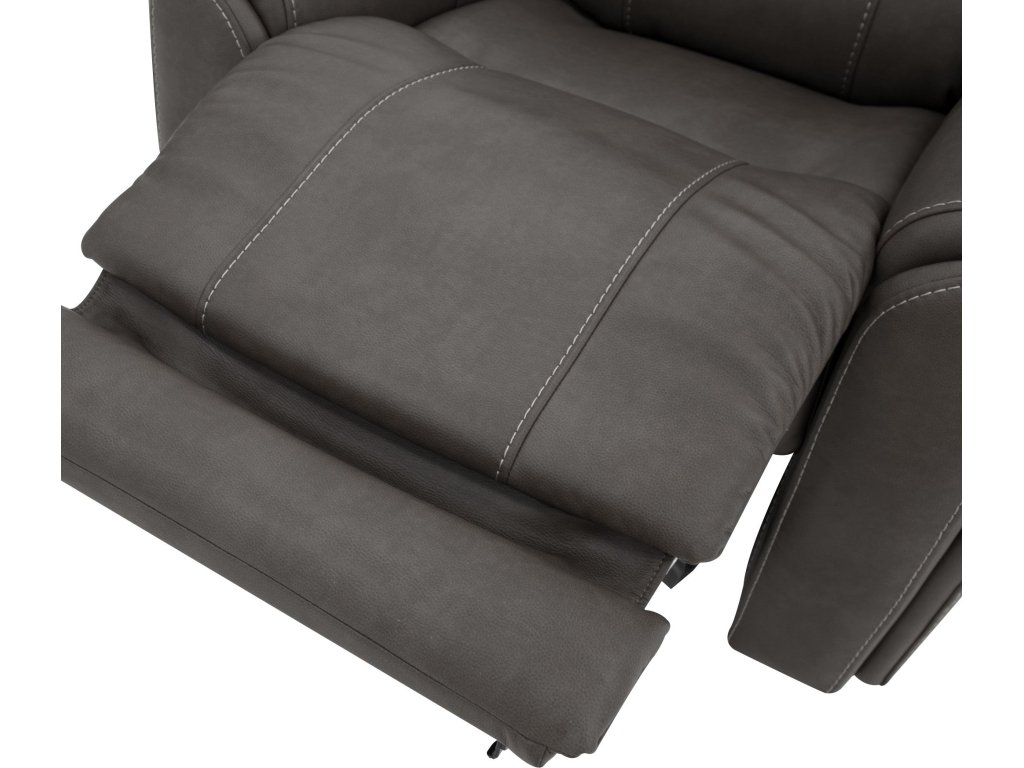 Carter Smoke Fabric Power Rocking Recliner with Power Headrest, Lumbar, Heat & Massage - image 12