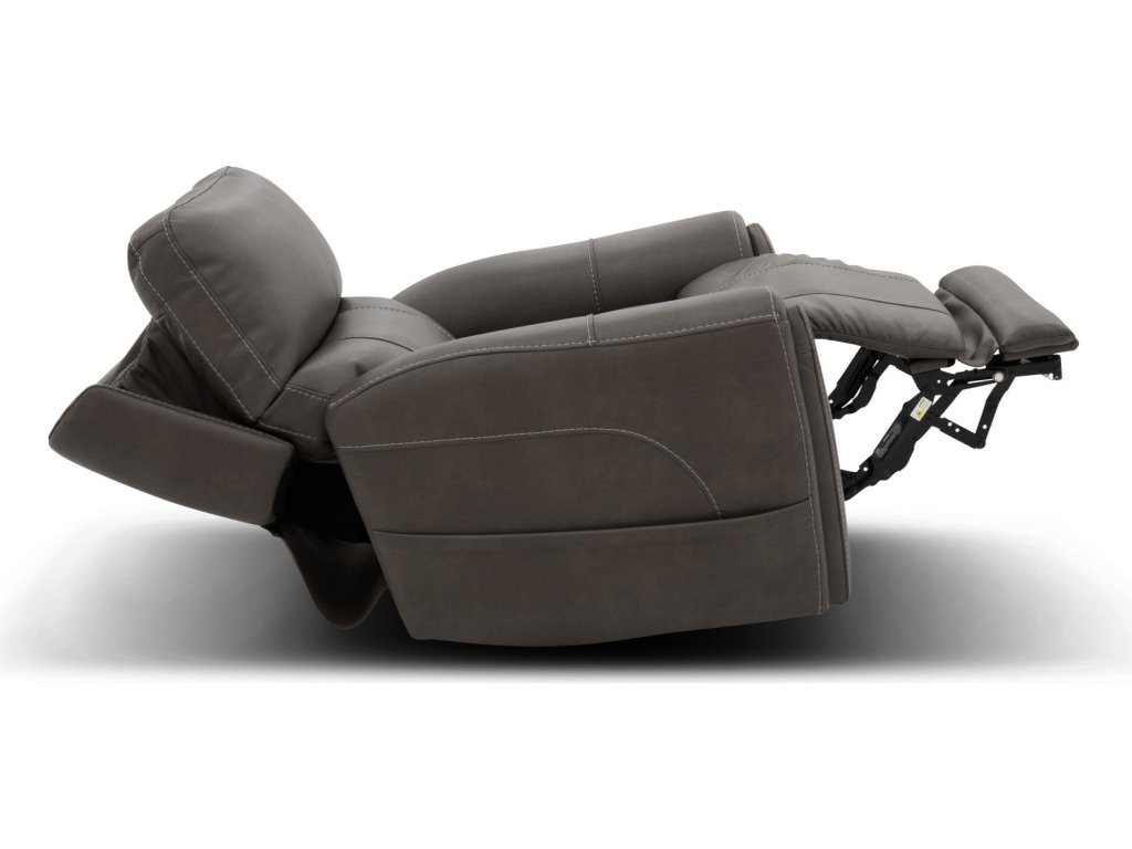 Carter Smoke Fabric Power Rocking Recliner with Power Headrest, Lumbar, Heat & Massage - image 15
