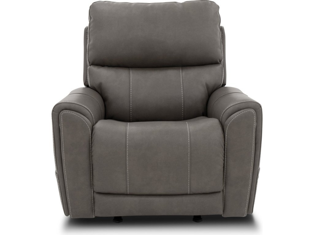 Carter Smoke Fabric Power Rocking Recliner with Power Headrest, Lumbar, Heat & Massage - image 1