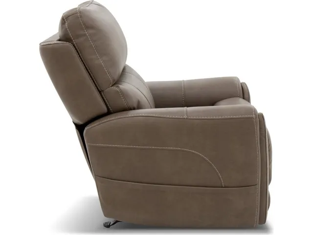 Carter Cappuccino Fabric Power Rocking Recliner with Power Headrest, Lumbar, Heat & Massage - Alternative View