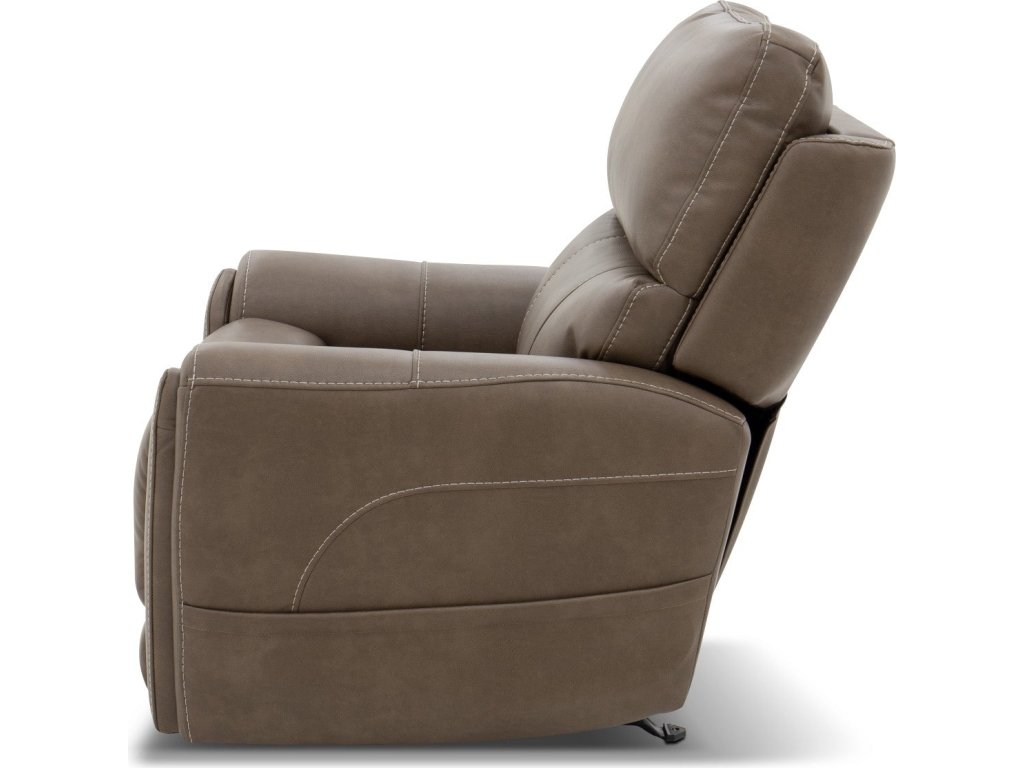 Carter Cappuccino Fabric Power Rocking Recliner with Power Headrest, Lumbar, Heat & Massage - image 2