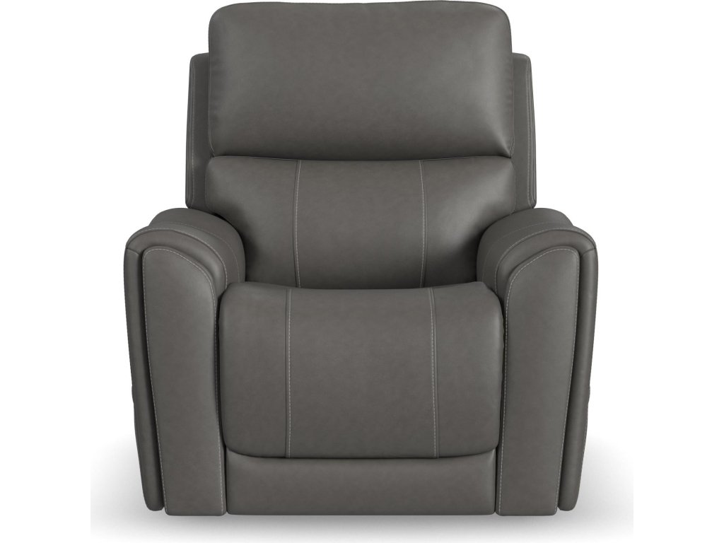 Carter Smoke Fabric Power Lift Recliner with Power Headrest, Lumbar, Heat & Massage - image 2