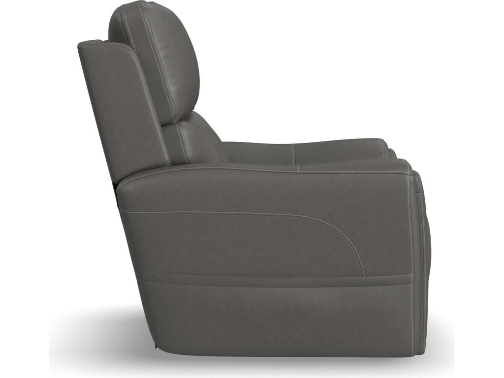 Carter Smoke Fabric Power Lift Recliner with Power Headrest, Lumbar, Heat & Massage - image 3