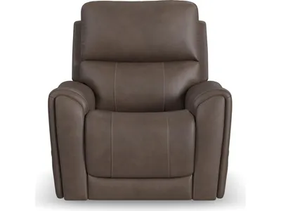 Carter Cappuccino Fabric Power Lift Recliner with Power Headrest, Lumbar, Heat & Massage - Alternative View
