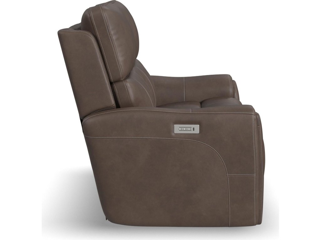 Carter Cappuccino Fabric Power Reclining Loveseat with Power Headrests & Lumbar - image 3