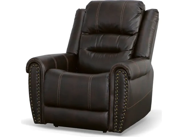 Oscar Molasses Fabric Power Recliner with Power Headrest